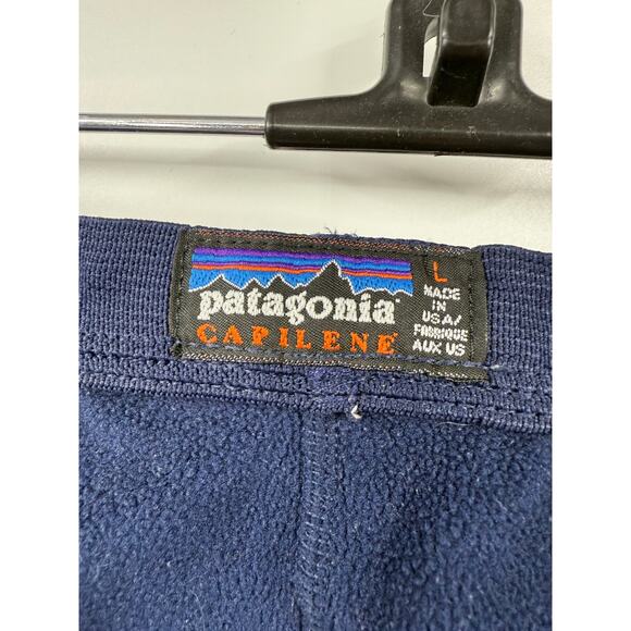 Patagonia Pants Mens Large Blue Capilene Base Layer Leggings Fleece Polartec USA - Picture 2 of 7
